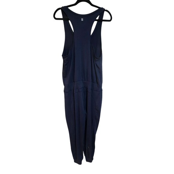 Sweaty Betty Navy Racerback Athletic Jumpsuit L Activewear Athleisure Minimalist - Picture 3 of 14